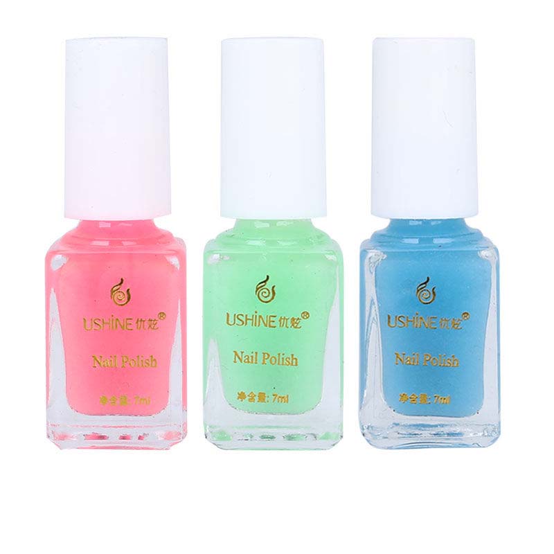 Nail luminous candy color white glow fluorescent nail polish set waterproof and durable