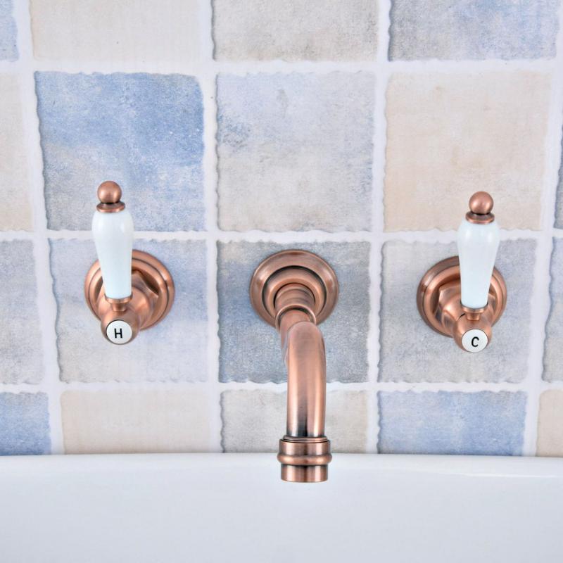 Wall Mount 3-hole Bathroom Faucet Antique Red Copper Basin Sink Mixer Tap Widespread Dual Handles Tub Sink Faucet Wsf525
Wall Mount 3-hole Bathroom Faucet Antique Red Copper Basin Sink Mixer Tap Widespread Dual Handles Tub Sink Faucet Wsf525