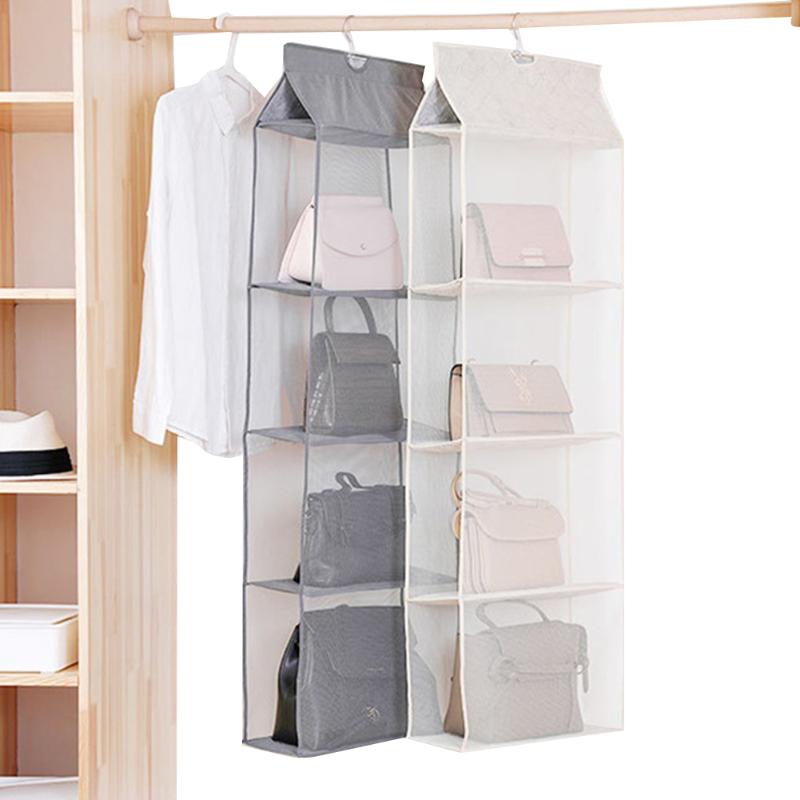 2/3/4 Compartments Handbag Organizer, Hanging Storage Holder with Hook Foldable Dust Shield
2/3/4 Compartments Handbag Organizer, Hanging Storage Holder with Hook Foldable Dust Shield