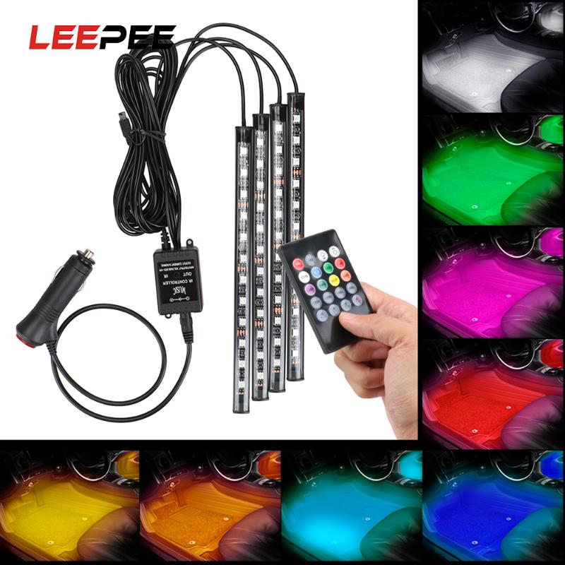 LEEPEE 24/36/48 LED Ambient Lamp Atmosphere Lamp Remote Voice Control LED Car Foot Light Auto Decoration
LEEPEE 24/36/48 LED Ambient Lamp Atmosphere Lamp Remote Voice Control LED Car Foot Light Auto Decoration
