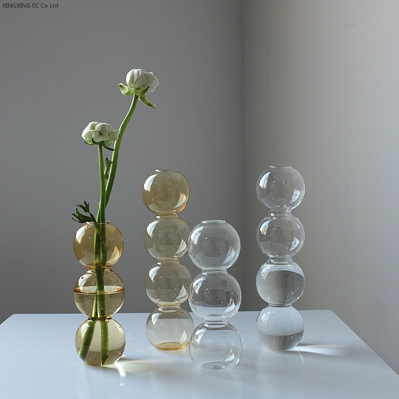 Creative Transparent Glass Vase Flower Arrangement Hydroponic Mini Vase Countertop Modern Home Decoration Accessories 
Creative Transparent Glass Vase Flower Arrangement Hydroponic Mini Vase Countertop Modern Home Decoration Accessories