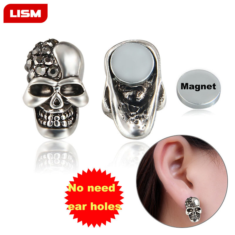 Fashion Kpop Strong Magnet Punk Skull Earring for Men Crystal Male and Female Jewelry Stud Earrings.without Ear Hole
Fashion Kpop Strong Magnet Punk Skull Earring for Men Crystal Male and Female Jewelry Stud Earrings.without Ear Hole