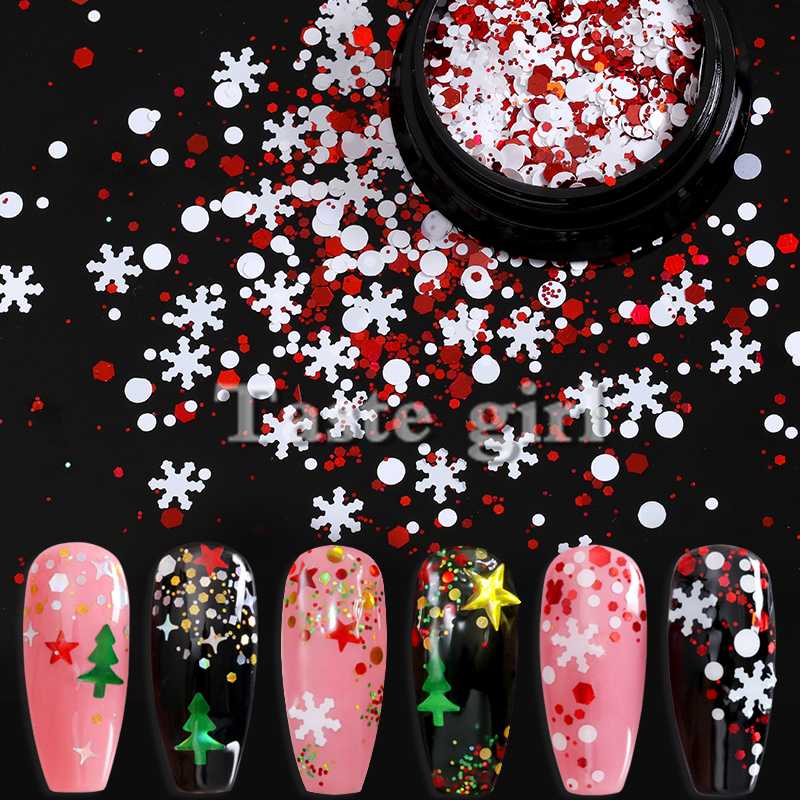 1 jar Holographic colorful Sequins Nail Art Glitter Flakes UV Gel Polish Christmas tree snowflake star Paillette Decor Tools
1 jar Holographic colorful Sequins Nail Art Glitter Flakes UV Gel Polish Christmas tree snowflake star Paillette Decor Tools