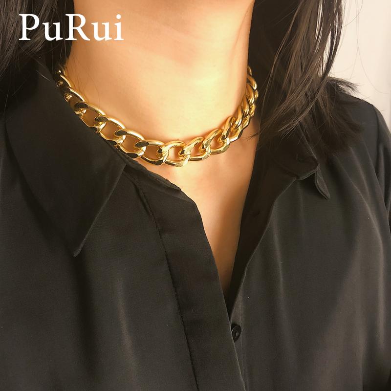 Hip Hop Chain Choker Necklace Gold Color Metal Cuban Collar Necklace for Women Chunky Statement Jewelry
Hip Hop Chain Choker Necklace Gold Color Metal Cuban Collar Necklace for Women Chunky Statement Jewelry
