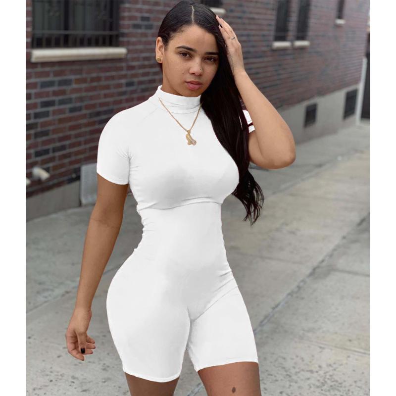 Sexy Jumpsuit Romper Shorts Womens Solid color Summer Black Women Clothing Bodysuit Dropshipping Zipped half turtleneck jumpsuit, Yellow
Sexy Jumpsuit Romper Shorts Womens Solid color Summer Black Women Clothing Bodysuit Dropshipping Zipped half turtleneck jumpsuit, Yellow