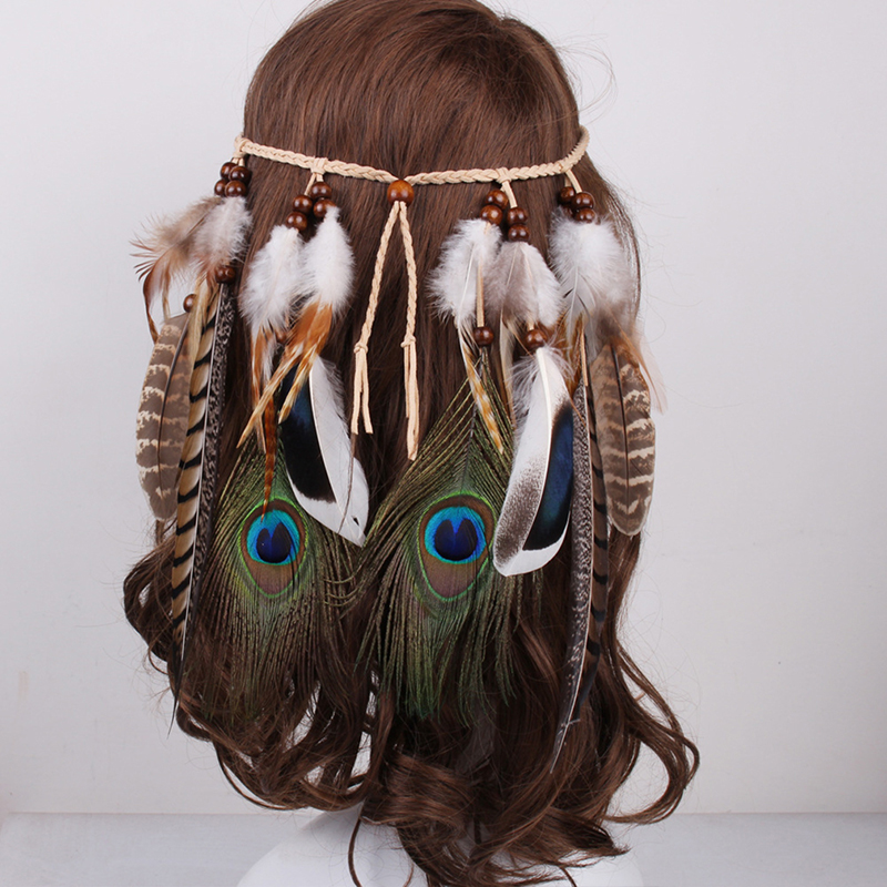 Fashion Peacock Feather Hair Band Vintage National Style Gypsy Bohemian For Photo Props Beach Party Performance Hair Accessories
Fashion Peacock Feather Hair Band Vintage National Style Gypsy Bohemian For Photo Props Beach Party Performance Hair Accessories