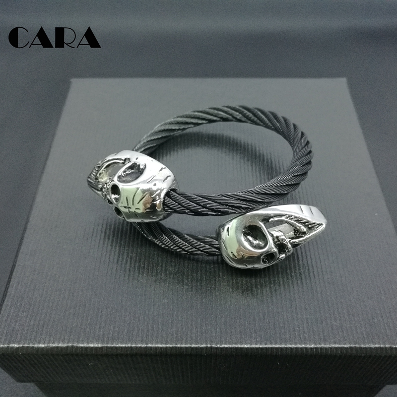 2020 NEW 316L Stainless Steel Cool Punk Gothic Skull Link Biker Silver color cable bracelet mens fashion jewelry CARA0050
2020 NEW 316L Stainless Steel Cool Punk Gothic Skull Link Biker Silver color cable bracelet mens fashion jewelry CARA0050
