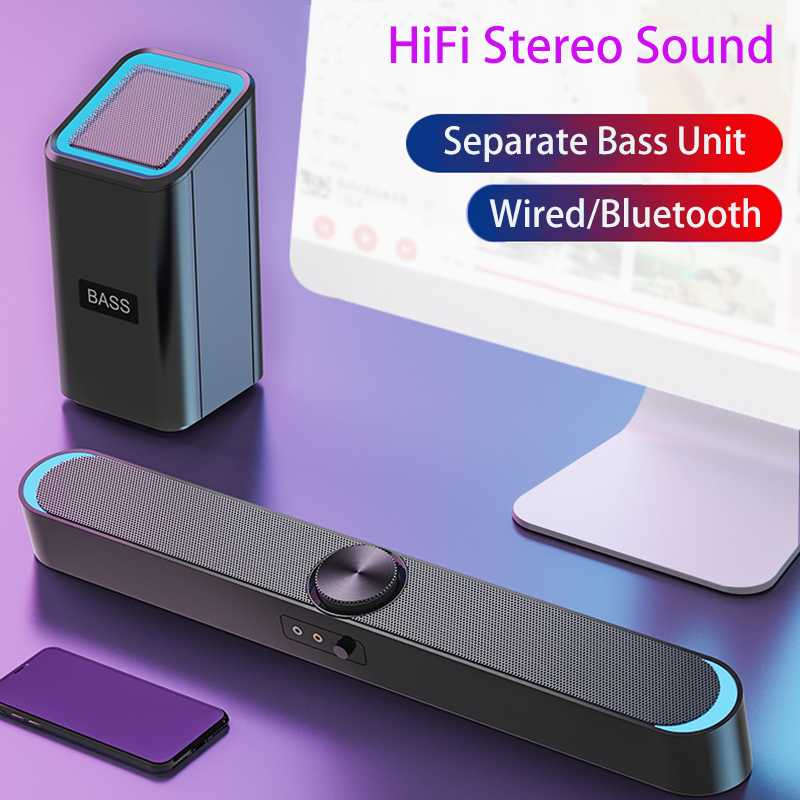 Wireless Speaker Bluetooth combination 3D Stereo Column Surround Subwoofers Powerful Bass Soundbar Music Center Computer Speaker
Wireless Speaker Bluetooth combination 3D Stereo Column Surround Subwoofers Powerful Bass Soundbar Music Center Computer Speaker