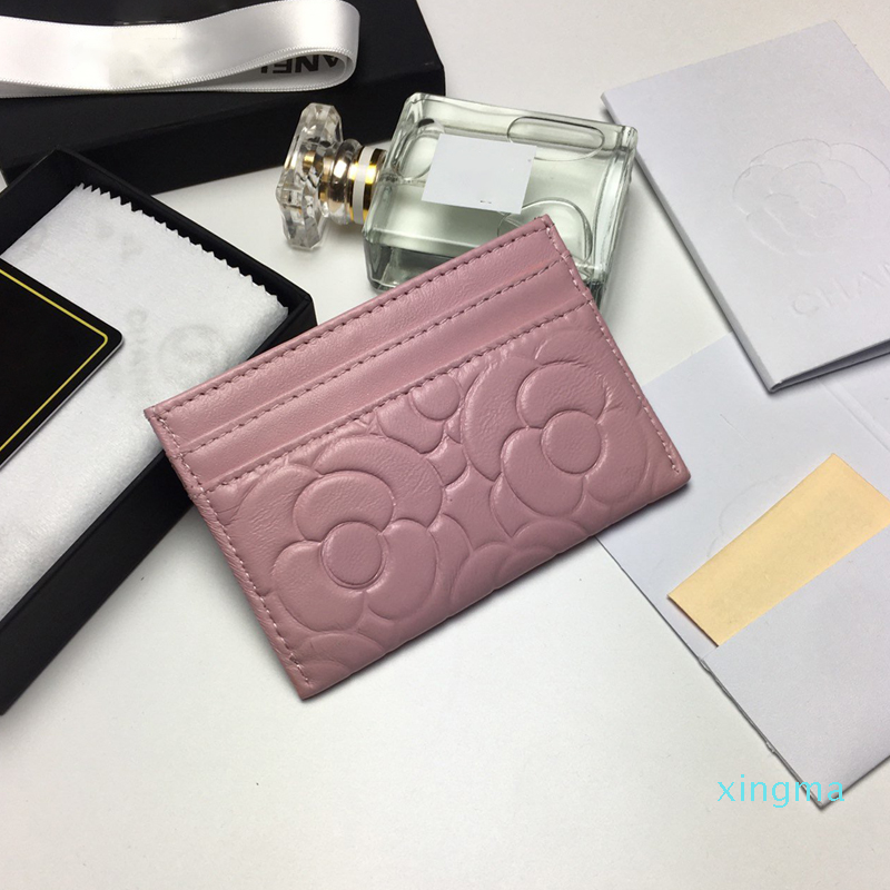 New-Arrival Mini Wallets 6 Colours Ultra-thin Card Holder Small Genuine Leather Purse Leather Card Case 6Slots Female card bag0074A82286