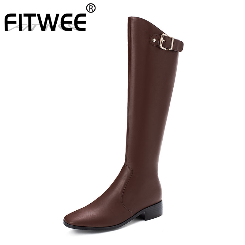 FITWEE Size 33-45 Pu Leather Lady Sexy Knight Boots Buckle Square Toe Retro Winter Chunky Heels Zipper Fashion Knee High Boots, Black
FITWEE Size 33-45 Pu Leather Lady Sexy Knight Boots Buckle Square Toe Retro Winter Chunky Heels Zipper Fashion Knee High Boots, Black