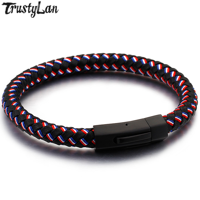 TrustyLan New Trendy Genuine Wrap Leather Bracelet Men Top Quality Stainless Steel Best Friend Mens Bracelets Bangles Four Color
TrustyLan New Trendy Genuine Wrap Leather Bracelet Men Top Quality Stainless Steel Best Friend Mens Bracelets Bangles Four Color