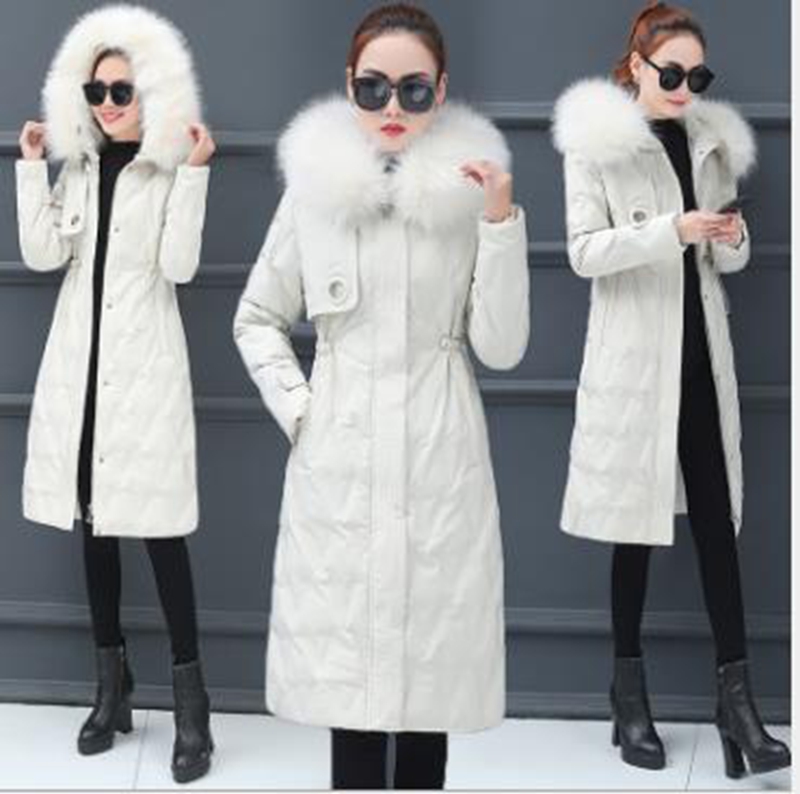Wholesale fashion new winter women's long section over the knee drawstring slim fit big fur collar thick slim fit down padded jacket, Blue grey
Wholesale fashion new winter women's long section over the knee drawstring slim fit big fur collar thick slim fit down padded jacket, Blue grey