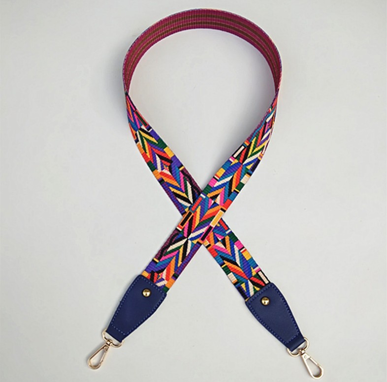 Colorful Bag Strap for Women Crossbody Nylon DIY Adjustable Belt Shoulder Accessories Women Wide Straps For Bags Black White Printing