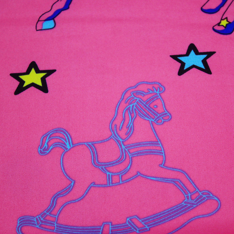 Hair Scarf Wrap Head Scarf 130 Sauqre Silk Scarf Top Carousel Horse Print Bandana Vintage Neck Foulard Femme Headwrap Versatile Accessory