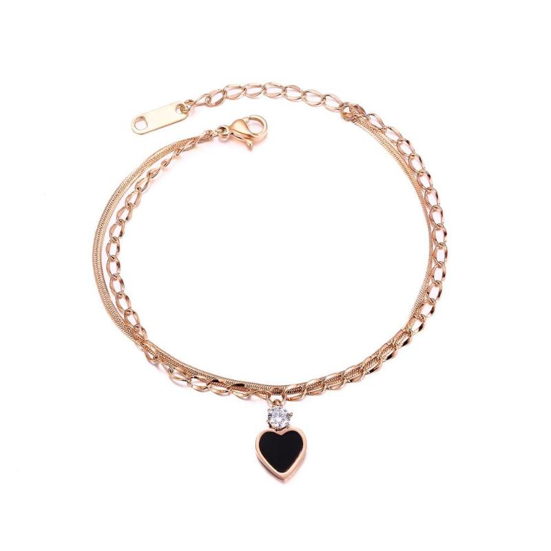 New Trendy Personality Fashion Jewelry Gift Stainless Steel Rose Gold Color Love Heart Decorating Charm Bracelet for Woman
New Trendy Personality Fashion Jewelry Gift Stainless Steel Rose Gold Color Love Heart Decorating Charm Bracelet for Woman