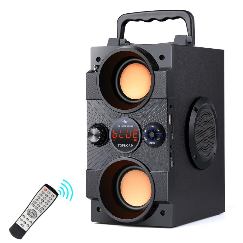 

TOPROAD Portable Bluetooth Speaker 30W Big Power Heavy Bass Wireless Speakers Subwoofer Support Remote Control FM MIC TF AUX USB