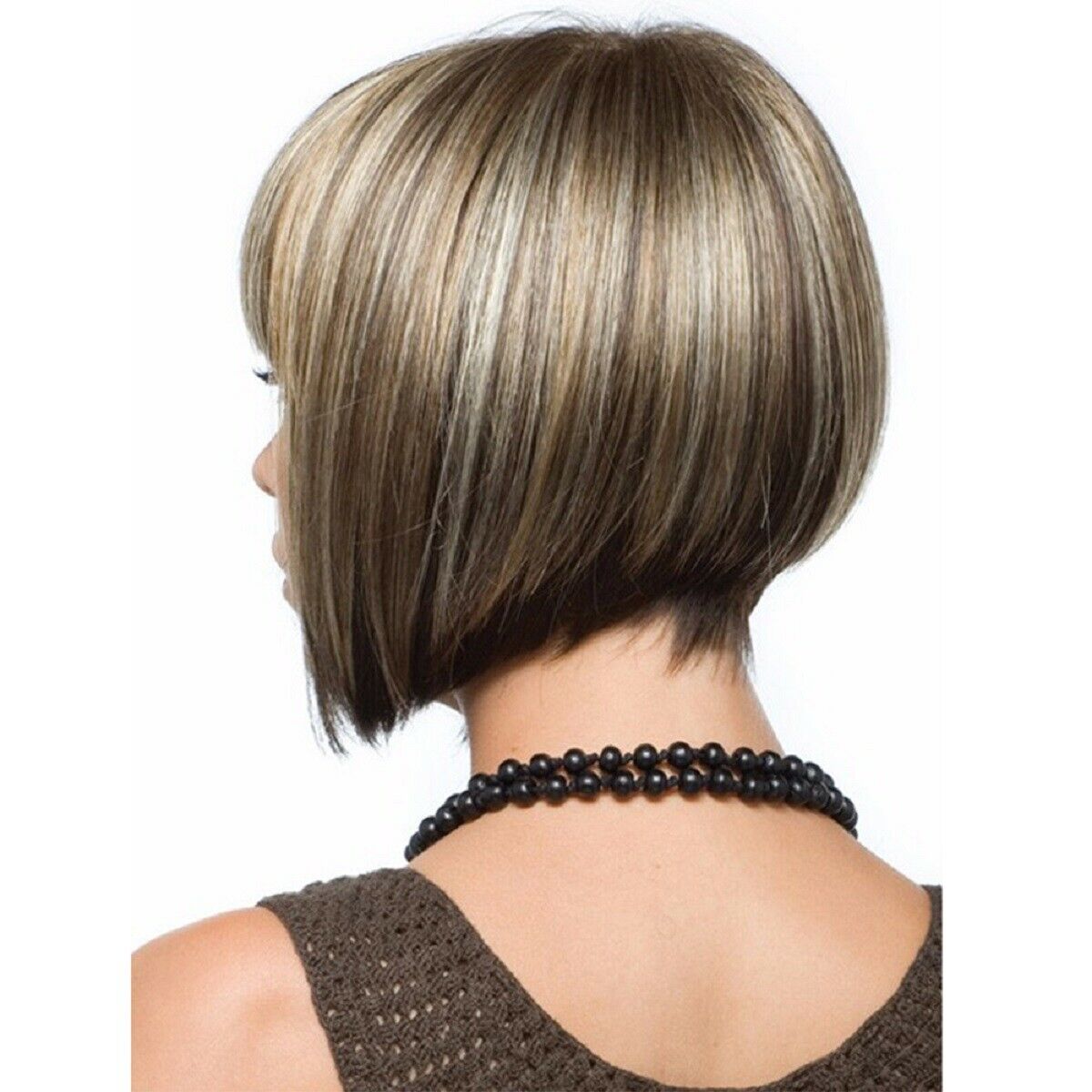 Women Short Straight Hair Wigs BOB Cool Style Cosplay Party Full Wig w/Bangs USA