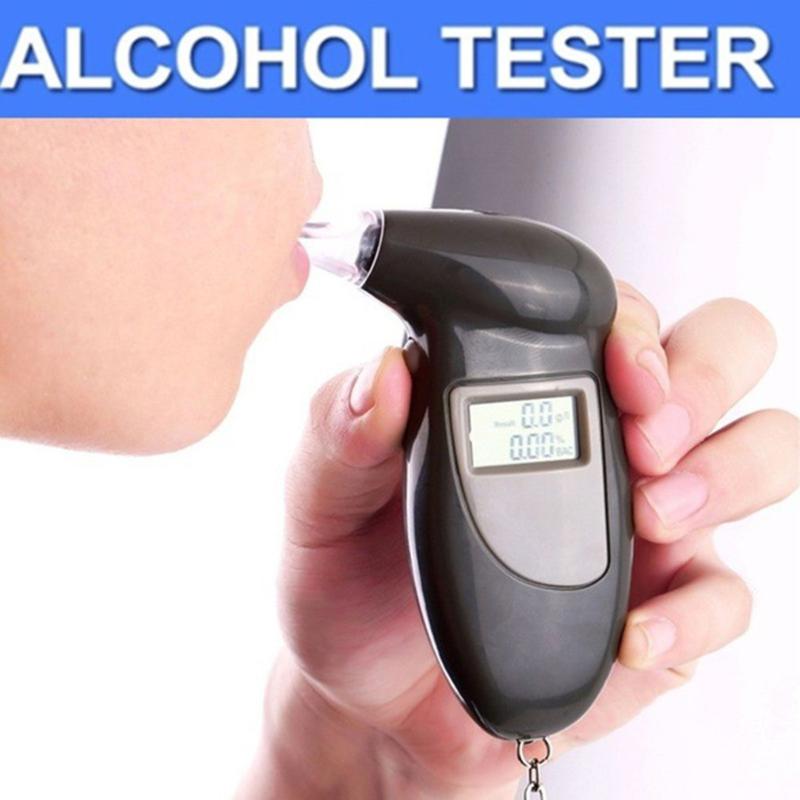 Professional Alcohol Breath Tester Breathalyzer Analyzer Detector Test Keychain Breathalizer Breathalyser DeviceLCD Screen