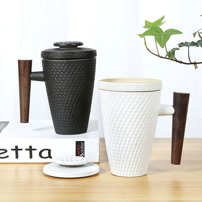 Creative Ceramic Coffee Mug Teacup With Filter Wooden Handle Cups Festival Couples Best Gifts 260ML Ceramic Cup Box With Gift, Black
Creative Ceramic Coffee Mug Teacup With Filter Wooden Handle Cups Festival Couples Best Gifts 260ML Ceramic Cup Box With Gift, Black