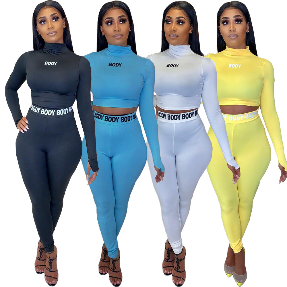 DN8365 European and American fashion sexy women's clothing shape tight letter printing suit two-piece suit, Black
DN8365 European and American fashion sexy women's clothing shape tight letter printing suit two-piece suit, Black