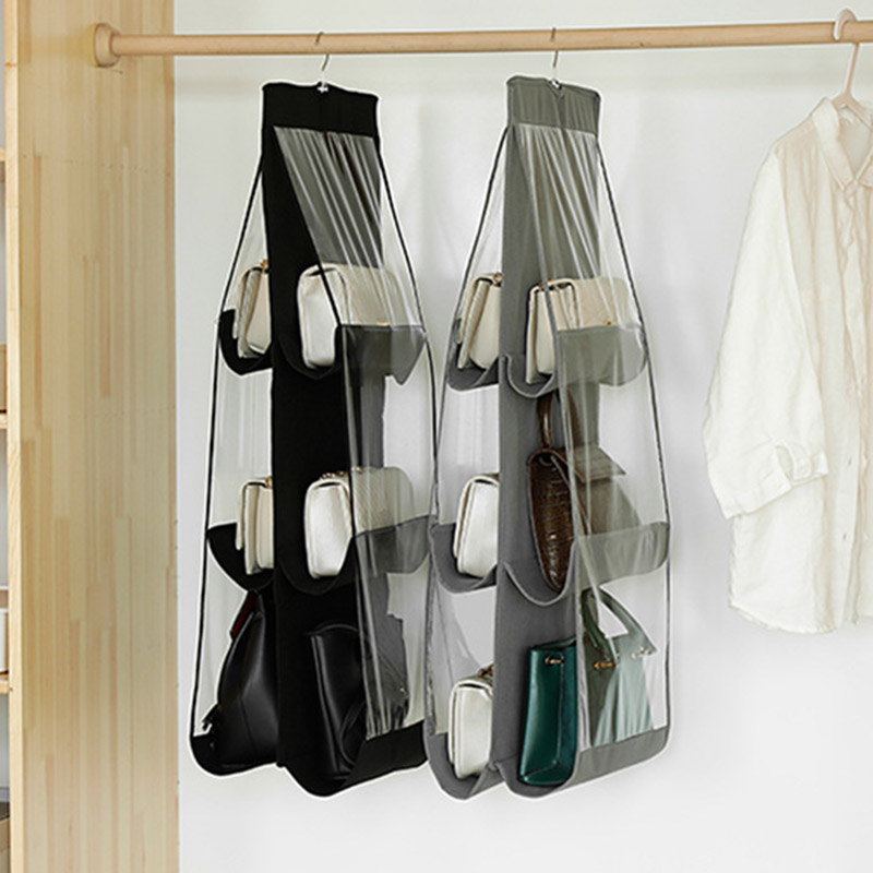Hanging Handbag Organizer Dust-Proof Holder Bag Wardrobe Closet for Purse with 6 Larger Pockets TB Sale, Gray
Hanging Handbag Organizer Dust-Proof Holder Bag Wardrobe Closet for Purse with 6 Larger Pockets TB Sale, Gray