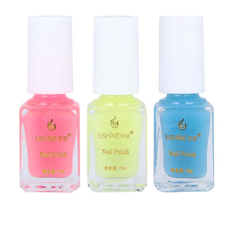 Nail luminous candy color white glow fluorescent nail polish set waterproof and durable