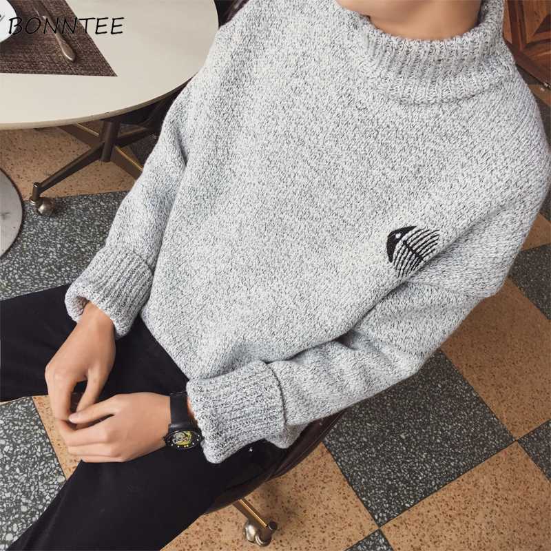 Pullovers Men Semi-high Collar Pattern Simple Loose Korean-style Knitted Sweaters Male All-match Casual Trendy Street-wear Chic, 01-black
Pullovers Men Semi-high Collar Pattern Simple Loose Korean-style Knitted Sweaters Male All-match Casual Trendy Street-wear Chic, 01-black