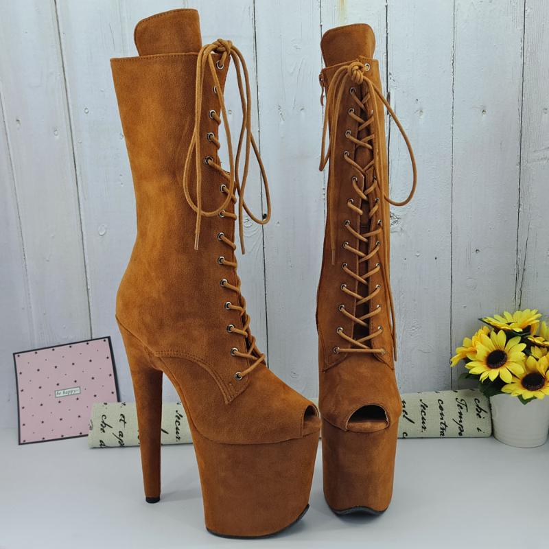 Leecabe Dark Brown Suede 20CM/8inches Pole dancing High Heel platform open toe Pole Dance boots, Same as picture
Leecabe Dark Brown Suede 20CM/8inches Pole dancing High Heel platform open toe Pole Dance boots, Same as picture