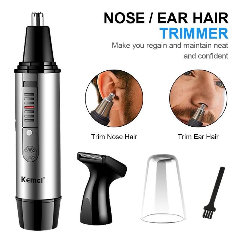 Ear and Nose Hair Trimmer Professional Painless Beard Clippers Rechargeable Operated Nasal Hair Trimmer with Brush for Men Women