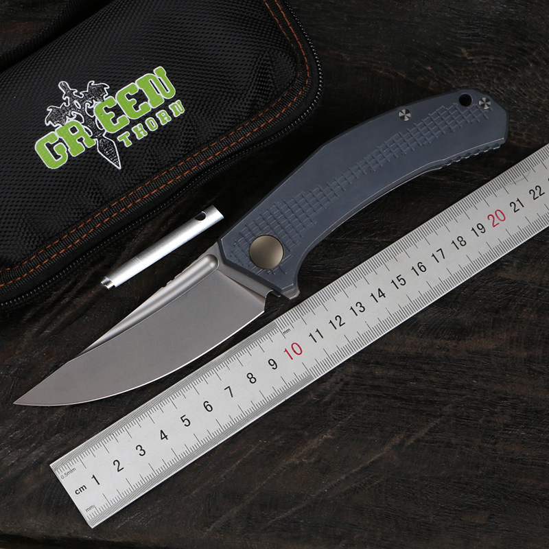 Green thorn jeans Lapel folding knife D2 steel blade TC4 titanium handle outdoor camping hunting knife practical kitchen fruit knife EDC too
Green thorn jeans Lapel folding knife D2 steel blade TC4 titanium handle outdoor camping hunting knife practical kitchen fruit knife EDC too