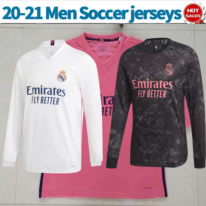 Long Sleeves 2021 real madrid soccer jerseys away pink HAZARD BENZEMA 20/21 Men Home third ZIDANE KROOS Full sleeve white football shirts, No name no number
Long Sleeves 2021 real madrid soccer jerseys away pink HAZARD BENZEMA 20/21 Men Home third ZIDANE KROOS Full sleeve white football shirts, No name no number
