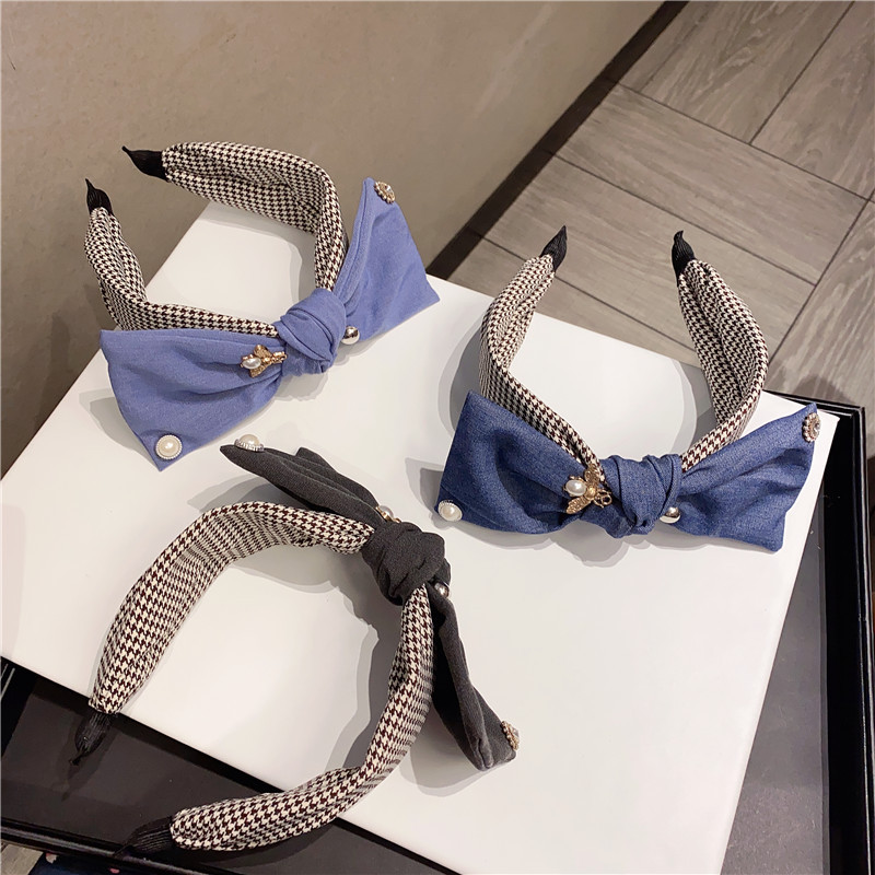 Big Bow Pearl Bee Denim Headbands For Women Korea Hair Accessories Hair Band Bows Crown Hairbands
Big Bow Pearl Bee Denim Headbands For Women Korea Hair Accessories Hair Band Bows Crown Hairbands