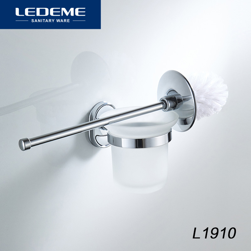 LEDEME Toilet Brush Holders Stainless Steel Wall Mounted Durable Type WC Brush Holder With Glass Cup Holder Classic Chrome L1910
LEDEME Toilet Brush Holders Stainless Steel Wall Mounted Durable Type WC Brush Holder With Glass Cup Holder Classic Chrome L1910