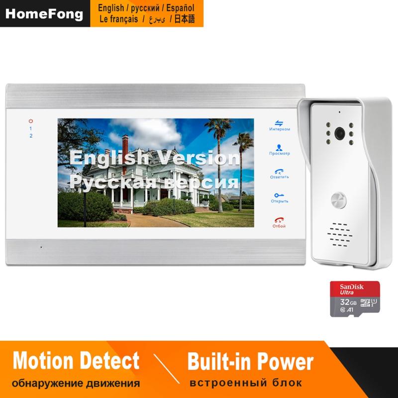 HomeFong Wired Video Door Phone for Home Support Motion Detection Infrared Night Vision IP65 Outdoor Waterproof Door Intercoms
HomeFong Wired Video Door Phone for Home Support Motion Detection Infrared Night Vision IP65 Outdoor Waterproof Door Intercoms