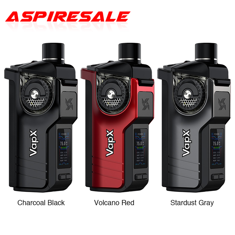 Authentic VapX Geyser 100W Pod Kit Powered by Single 21700/18650 Cell and 6.5ml/5ml Pod with Coils of Model 10n/ Model 15d, Multi
Authentic VapX Geyser 100W Pod Kit Powered by Single 21700/18650 Cell and 6.5ml/5ml Pod with Coils of Model 10n/ Model 15d, Multi