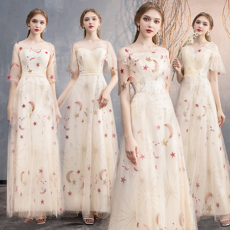 Champagne Sexy Oriental Party Female Starry Sky Stage Show Full Length Qipao Elegant Celebrity Evening Dress Banquet Dresses
Champagne Sexy Oriental Party Female Starry Sky Stage Show Full Length Qipao Elegant Celebrity Evening Dress Banquet Dresses