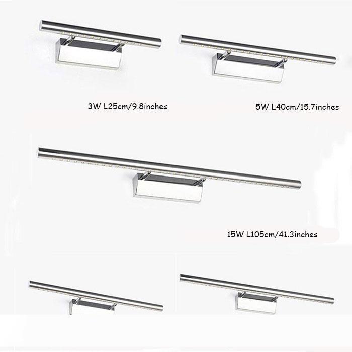 110v 220v modern stainless steel led front mirror light bathroom makeup wall lamps led vanity toilet wall mounted sconces lighting fixture 
110v 220v modern stainless steel led front mirror light bathroom makeup wall lamps led vanity toilet wall mounted sconces lighting fixture