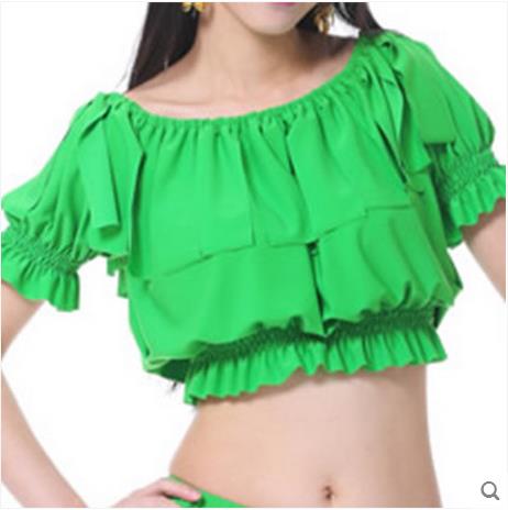 Belly dance dancing costume hubble-bubble short sleeves crystal cotton top&tees dancer wear clothing, Black 
Belly dance dancing costume hubble-bubble short sleeves crystal cotton top&tees dancer wear clothing, Black