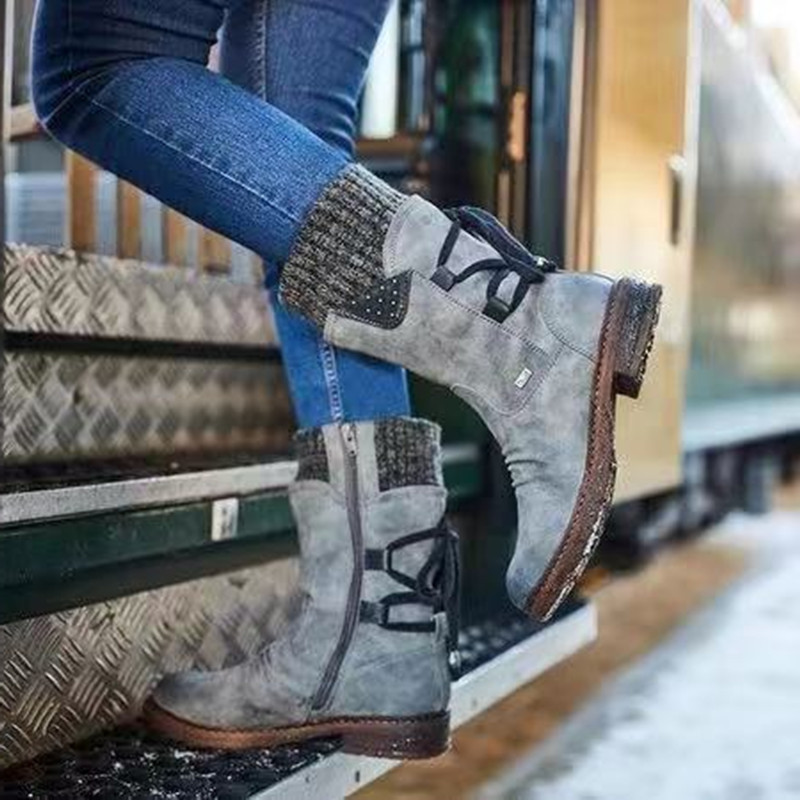 Suede Warm Boots 2020 Autumn Winter Vintage Flat Lace Up Ladies Shoes Snow Boots Knitting Patchwork Female Mid Calf, Yellow
Suede Warm Boots 2020 Autumn Winter Vintage Flat Lace Up Ladies Shoes Snow Boots Knitting Patchwork Female Mid Calf, Yellow