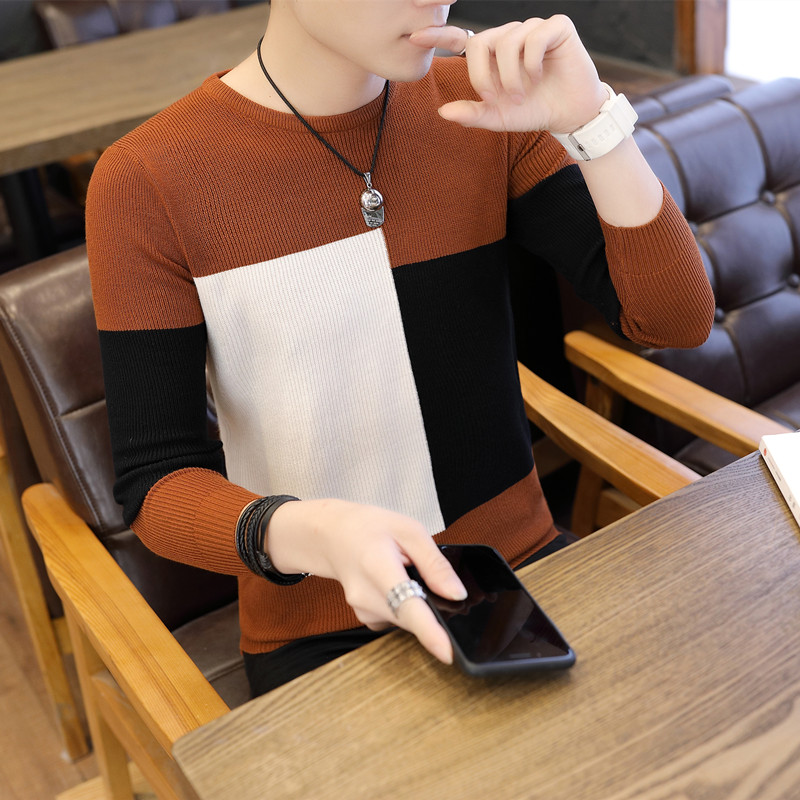 Autumn sweater: men's fashion monochrome base shirt Japanese men's circular neck pullover sweater, Brown
Autumn sweater: men's fashion monochrome base shirt Japanese men's circular neck pullover sweater, Brown