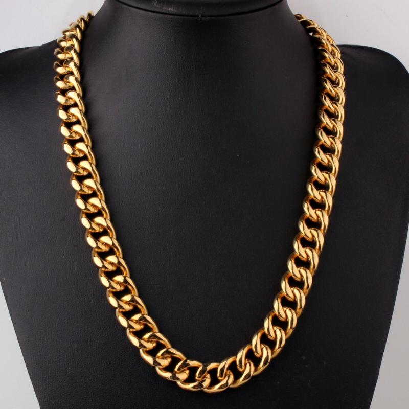 10/12/15/17/19MM Fashion Mens/Womens Golden Cuban Curb Chain Necklace Or Bracelet Stainless Steel Daliy Jewelry 7-38" Xmas Gift
10/12/15/17/19MM Fashion Mens/Womens Golden Cuban Curb Chain Necklace Or Bracelet Stainless Steel Daliy Jewelry 7-38" Xmas Gift