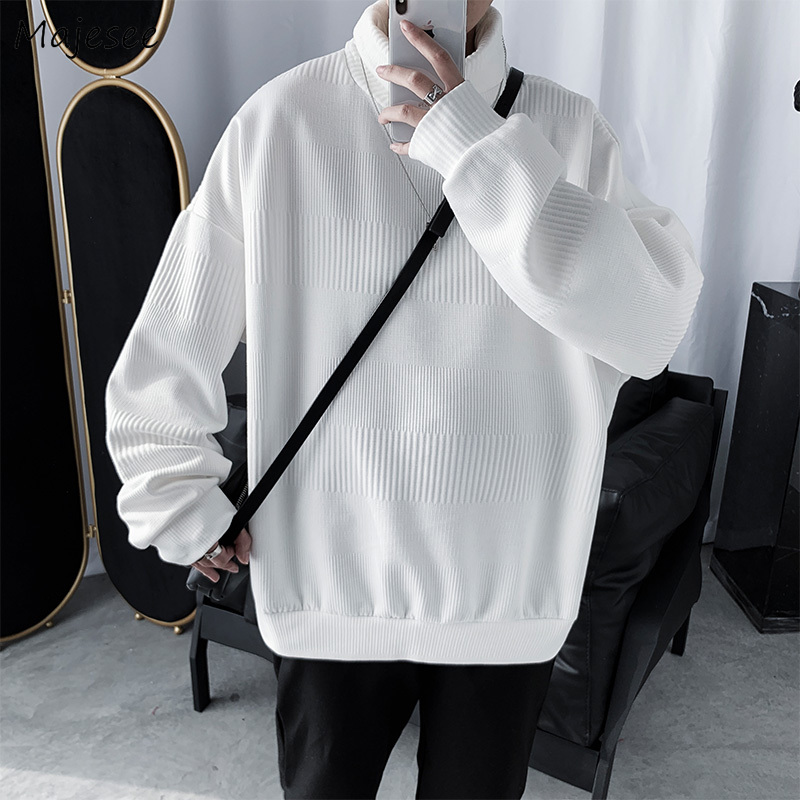 Sweaters Men Turtelneck Solid Loose Fashion All-match Autumn Knitting Korean Style Mens Students Ulzzang Retro Stylish Leisure, Black
Sweaters Men Turtelneck Solid Loose Fashion All-match Autumn Knitting Korean Style Mens Students Ulzzang Retro Stylish Leisure, Black
