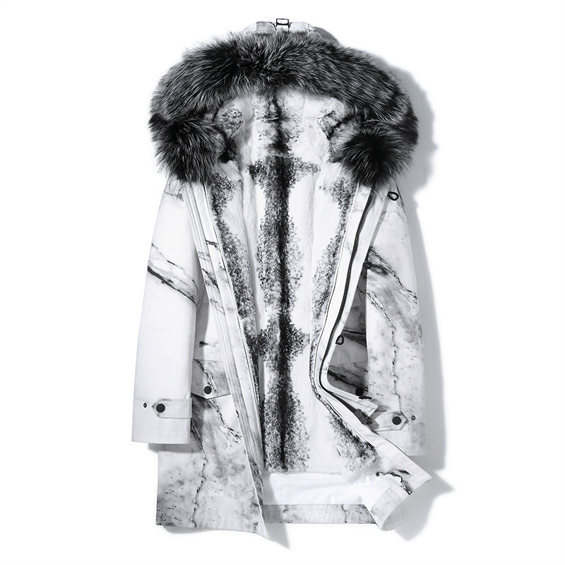 Real Fur Coat Men Fur Liner Luxury Winter Jacket Parka Homme Collar Mens Real Furs Long Coat KJ1102, White
Real Fur Coat Men Fur Liner Luxury Winter Jacket Parka Homme Collar Mens Real Furs Long Coat KJ1102, White