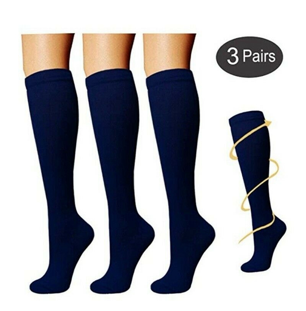 Palicy (3 Pairs) Compression Knee High Socks 20-30mm Hg Graduated Mens Womens S M L XL Foot Leg Support Stocking Sport Stockings CX200817