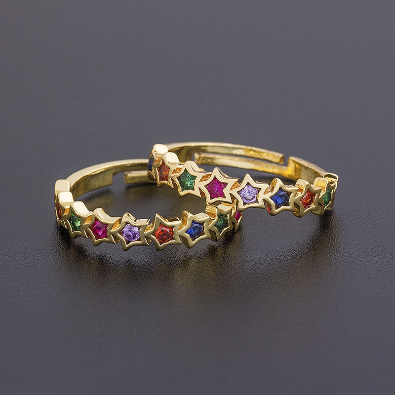 Fashion Star Moon Cross 12 Styles Gold Copper Zircon Rings Adjustable Rainbow CZ Colorful Crystal Ring jewelry Gift for Woman
Fashion Star Moon Cross 12 Styles Gold Copper Zircon Rings Adjustable Rainbow CZ Colorful Crystal Ring jewelry Gift for Woman