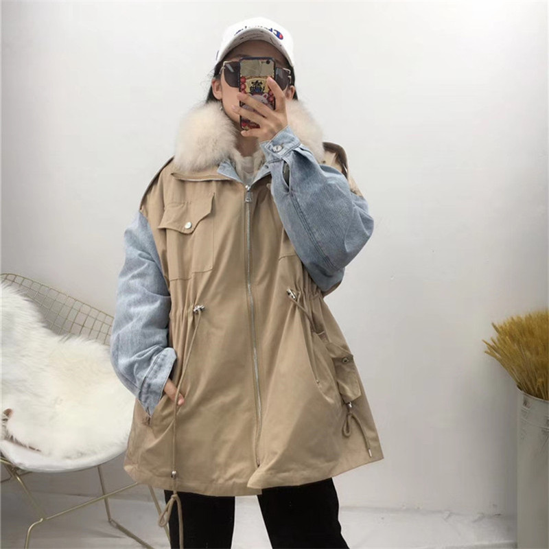 New Fashion Winter Jacket Women Parka Real Fur Collar Medium Long Coat Female Natural Rex Fur Lined Ladies Outwear, Army green
New Fashion Winter Jacket Women Parka Real Fur Collar Medium Long Coat Female Natural Rex Fur Lined Ladies Outwear, Army green