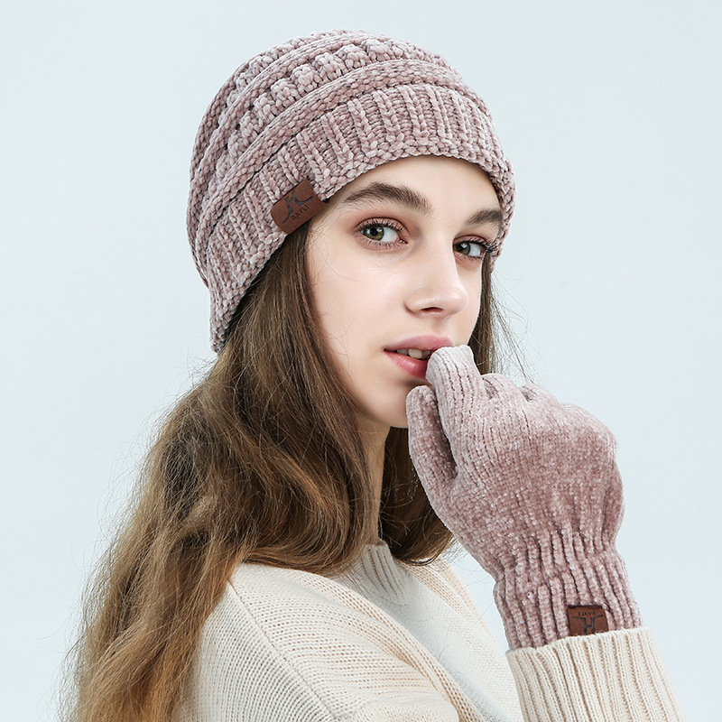 Winter Beaine Hat Glove set For Women Chenille Kitted Winter Hats Set Thicken Solid Pink Hats For Girls Thicken Beanies caps, Black
Winter Beaine Hat Glove set For Women Chenille Kitted Winter Hats Set Thicken Solid Pink Hats For Girls Thicken Beanies caps, Black