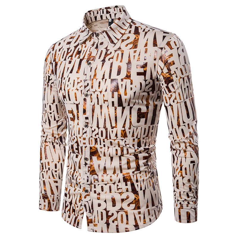 Men Designer Slim Fit Casual Dress Shirts Hip Hop Letter Number Print Turn-down Collar Long Sleeved Fashion Formal Shirt Men Clothing, Brown
Men Designer Slim Fit Casual Dress Shirts Hip Hop Letter Number Print Turn-down Collar Long Sleeved Fashion Formal Shirt Men Clothing, Brown