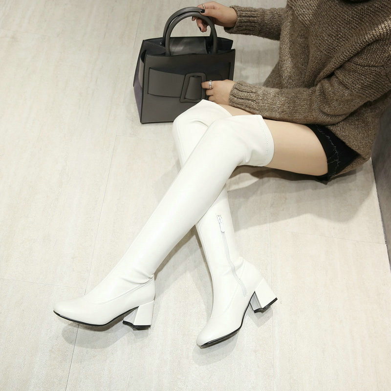 ENPLEI Over the Knee Boots Women Thick High Heel Boots Fashion Zipper Square Toe Thigh High Warm Winter Shoes Size 34-43, Black
ENPLEI Over the Knee Boots Women Thick High Heel Boots Fashion Zipper Square Toe Thigh High Warm Winter Shoes Size 34-43, Black