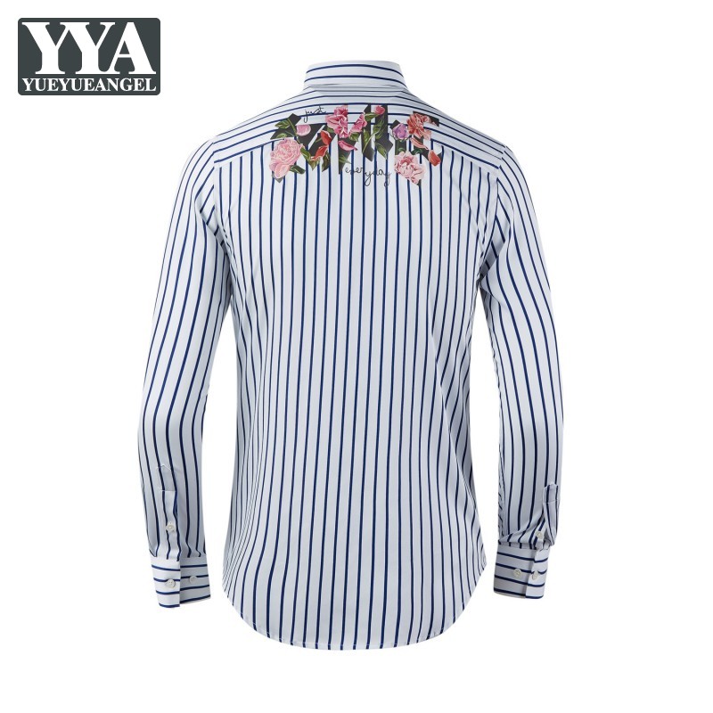 2020 Autumn Mens Casual Shirt Long Sleeve Slim Fit Turndown Collar Button Tops Men Flower Printed Black Blue Red Striped Shirts
2020 Autumn Mens Casual Shirt Long Sleeve Slim Fit Turndown Collar Button Tops Men Flower Printed Black Blue Red Striped Shirts